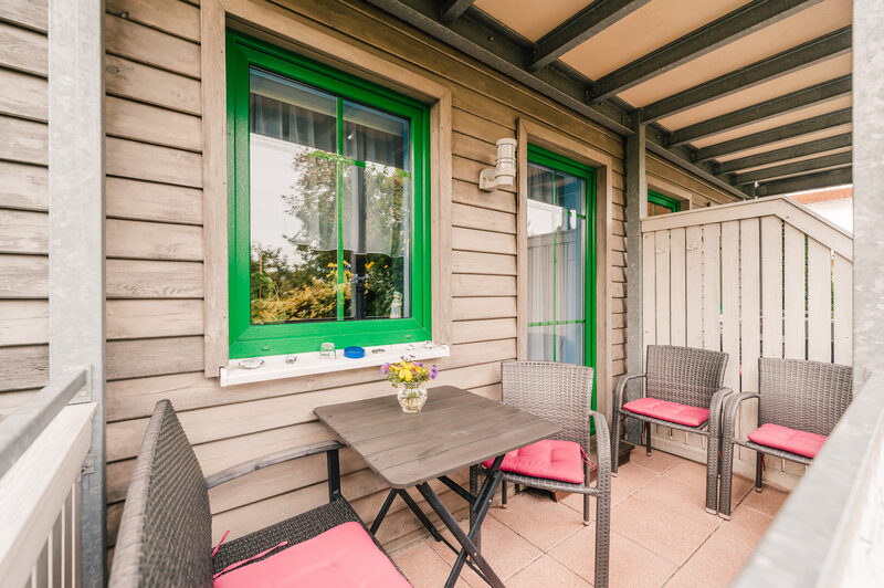 Ferienwohnung Hühnergott: Blick vom Balkon ins Grüne
